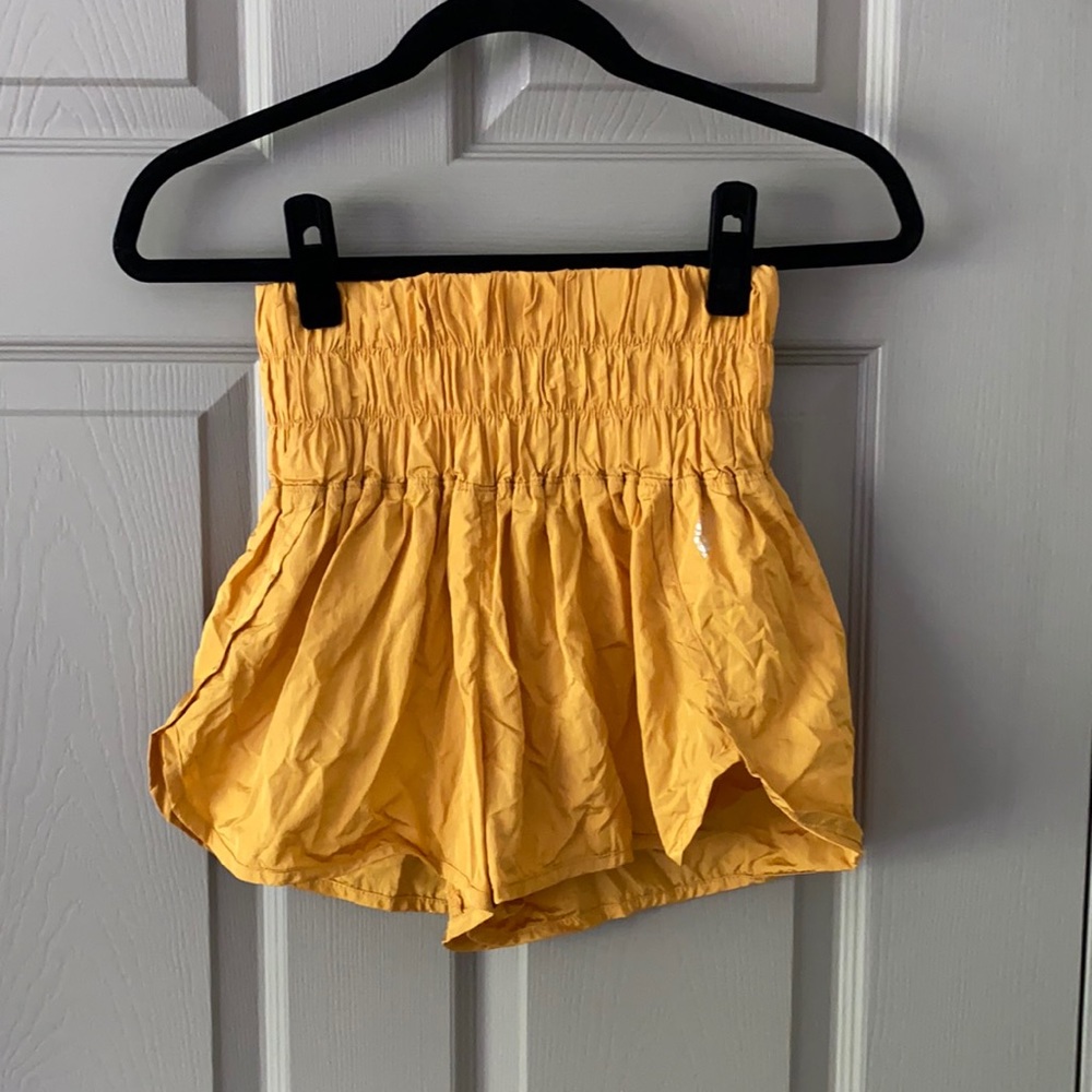 Free people the way home shorts yellow size small